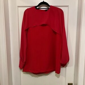 Elegant Red and Pink Women's Top
